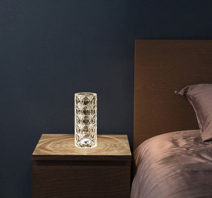 AuraGlow Crystal Touch Lamp