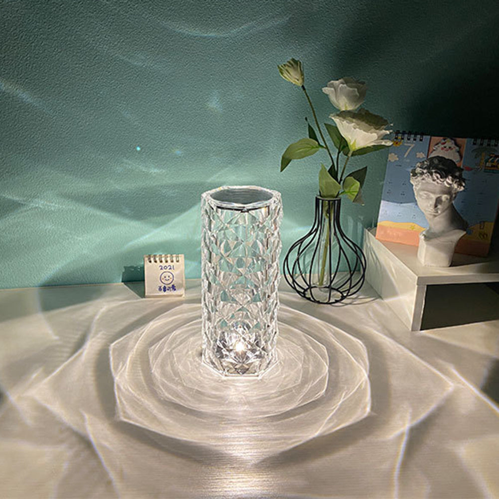AuraGlow Crystal Touch Lamp