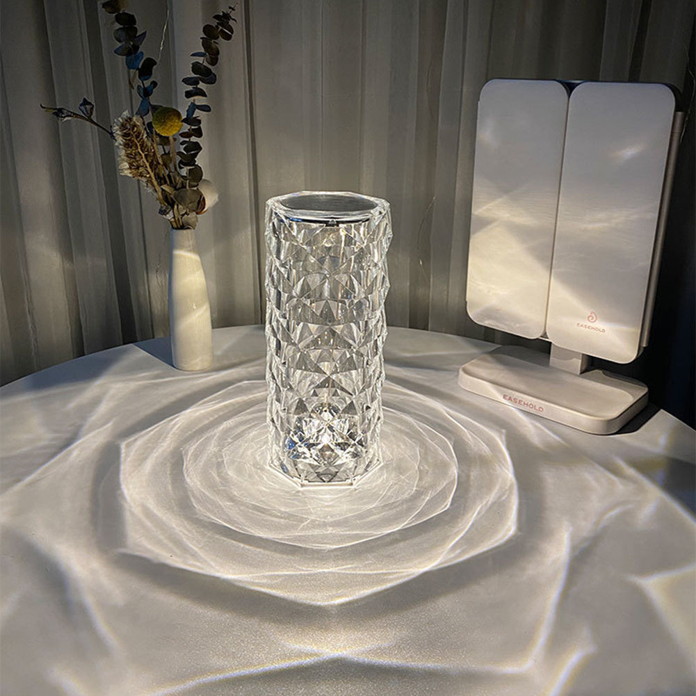 AuraGlow Crystal Touch Lamp