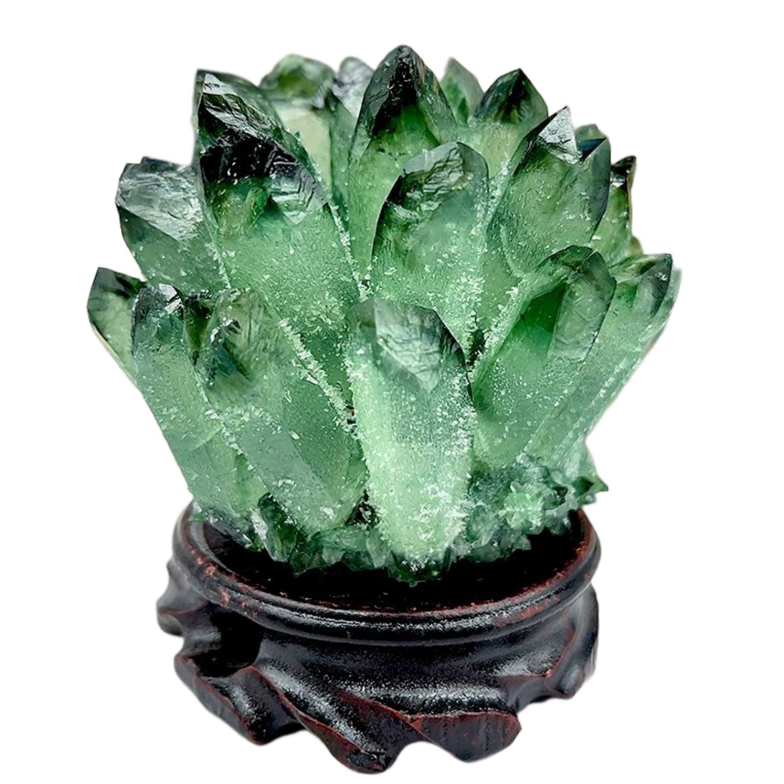 Natural Green Quartz Crystal Cluster